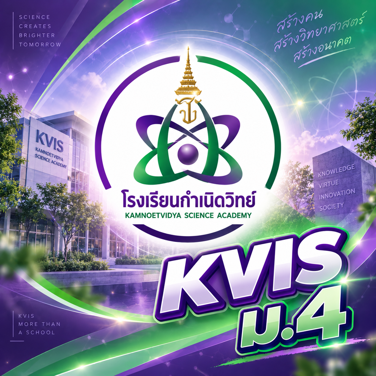 ตราสัญลักษณ์ กำเนิดวิทย์ KVIS